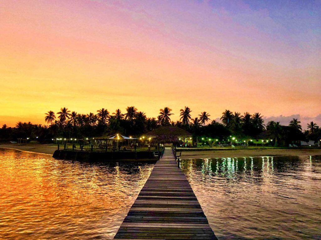 Sunset-over-resort-from-the-jetty